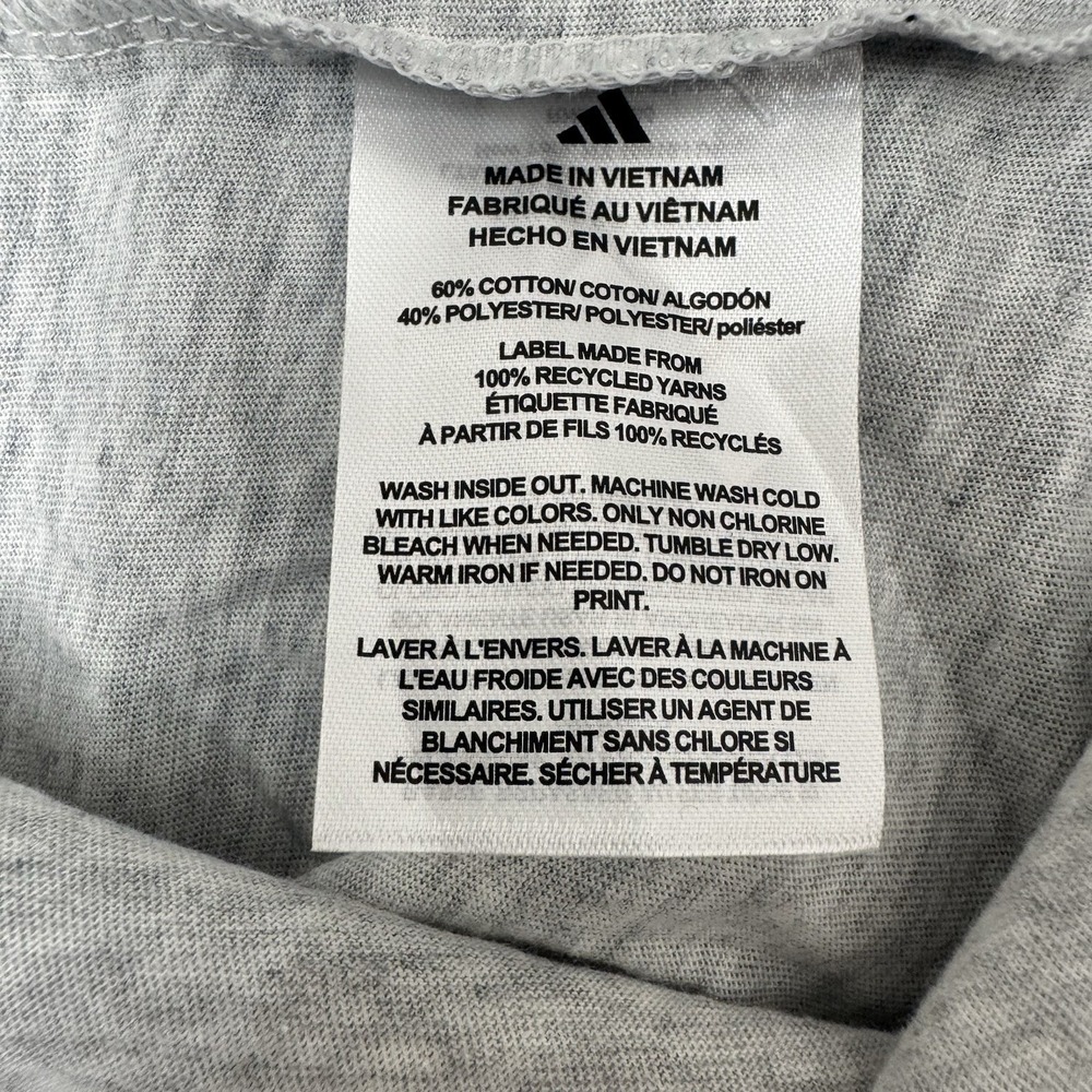 Adidas Girls Graphic Light Gray Racer Back Tank Top Size L 14 Summer Soccer NWT - Picture 3 of 8